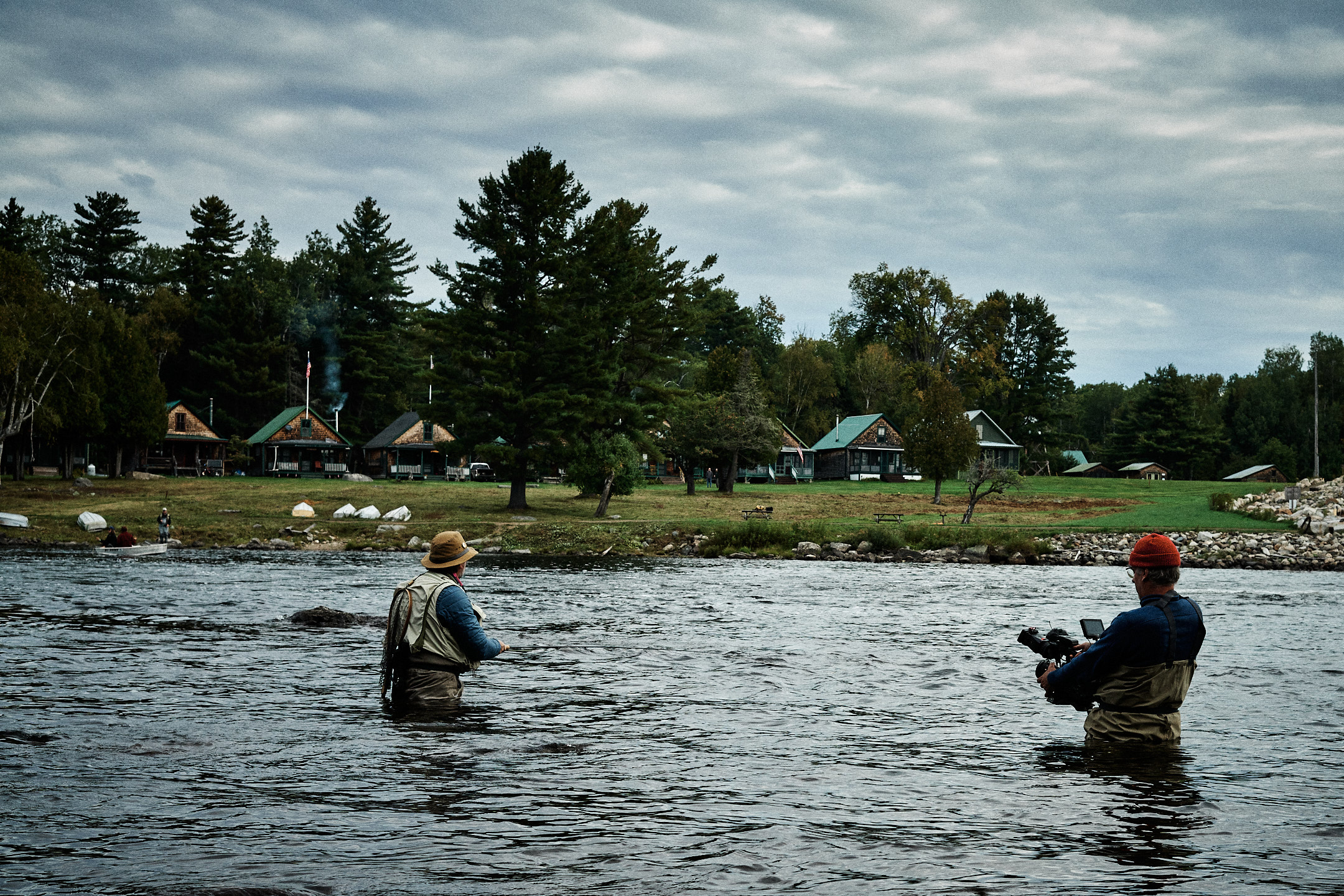 Filming fly fishing in Maine