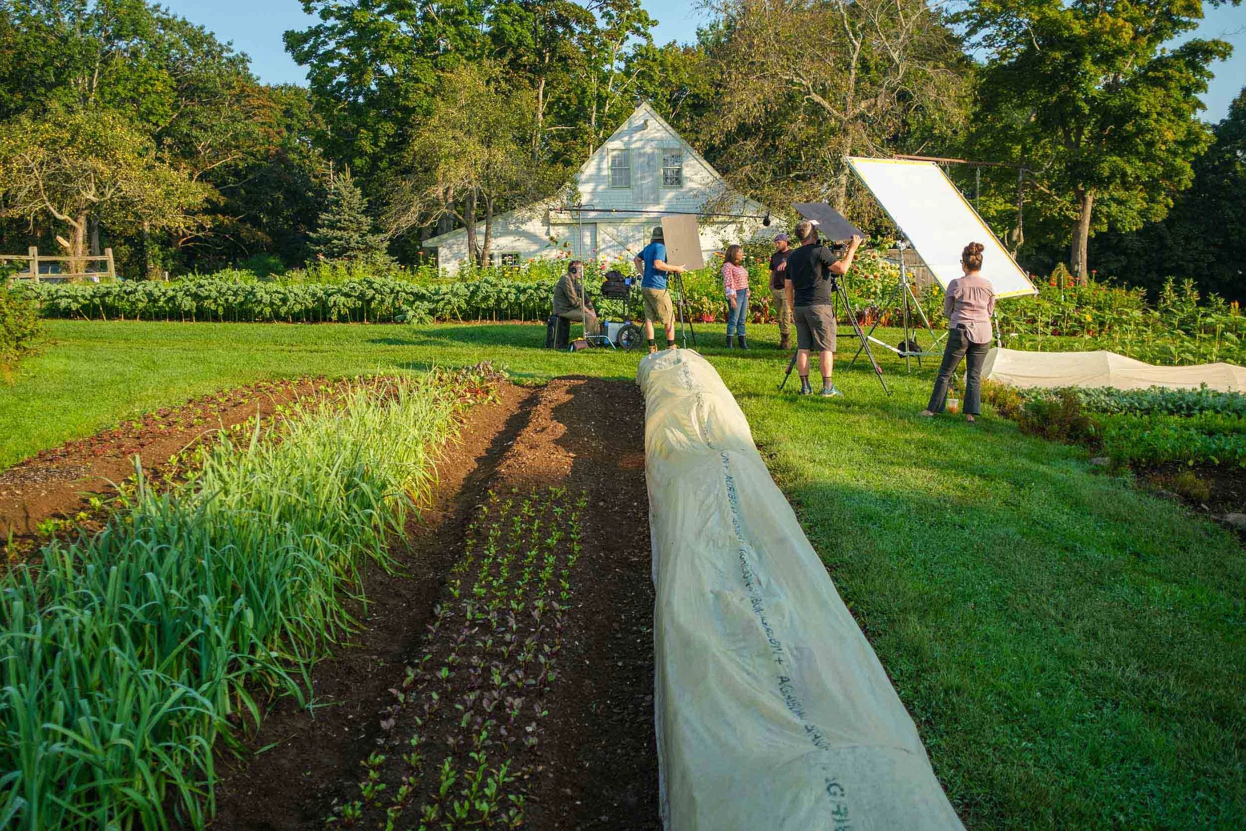 On set — Maine interview production