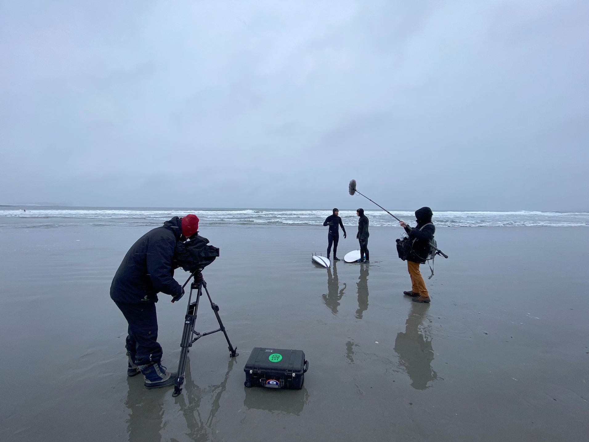 On set — Maine interview production